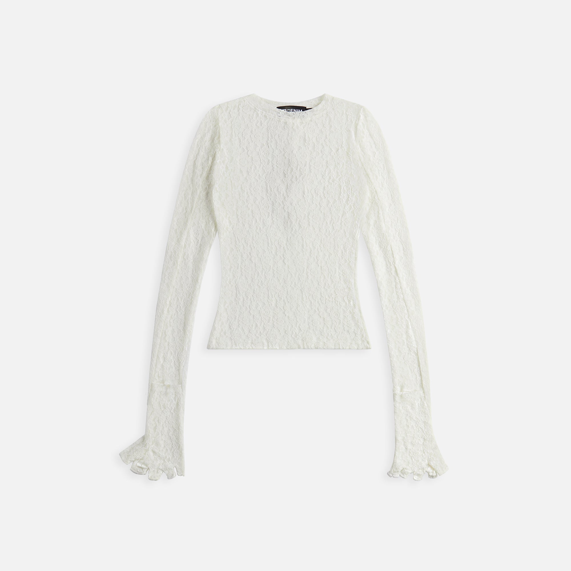 Premium EB Denim Lombardi Lace Top in Off White