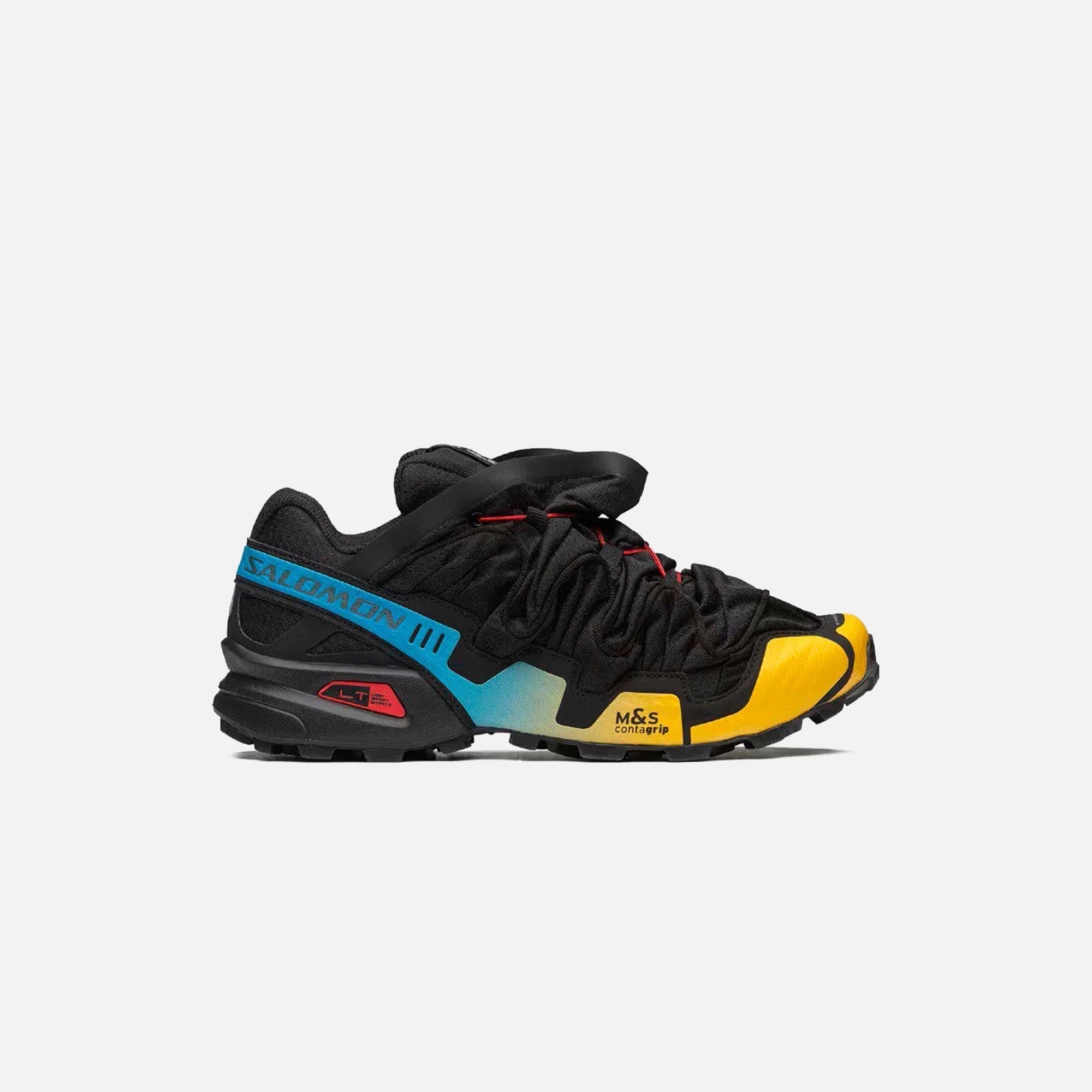 Premium Salomon x Y/Project Speedcross 3 in Stylish Black / Lemon/ Transcend Blue