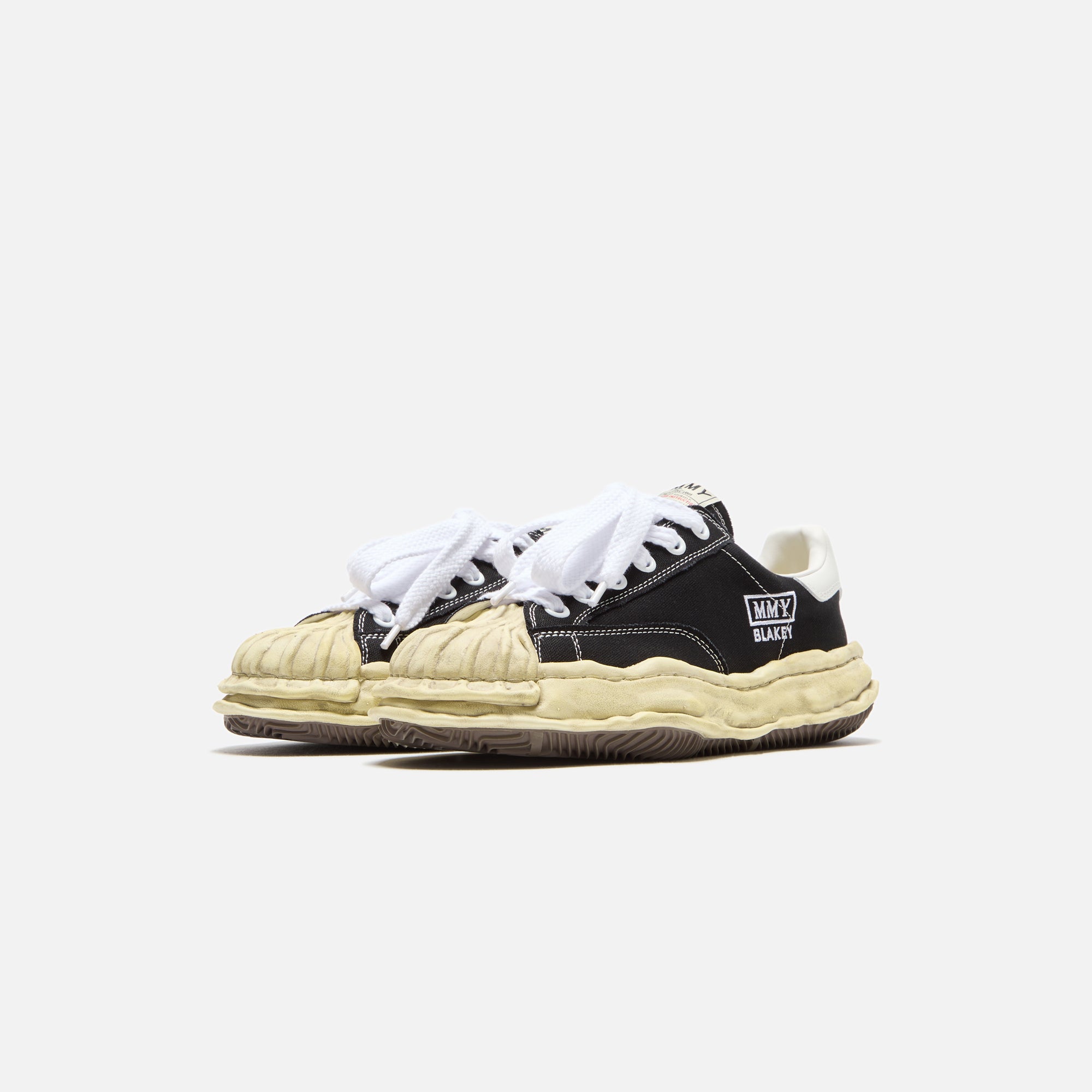 Premium Mihara Yasuhiro Blakey Original Sole Canvas Low - Vintage Dyed Black