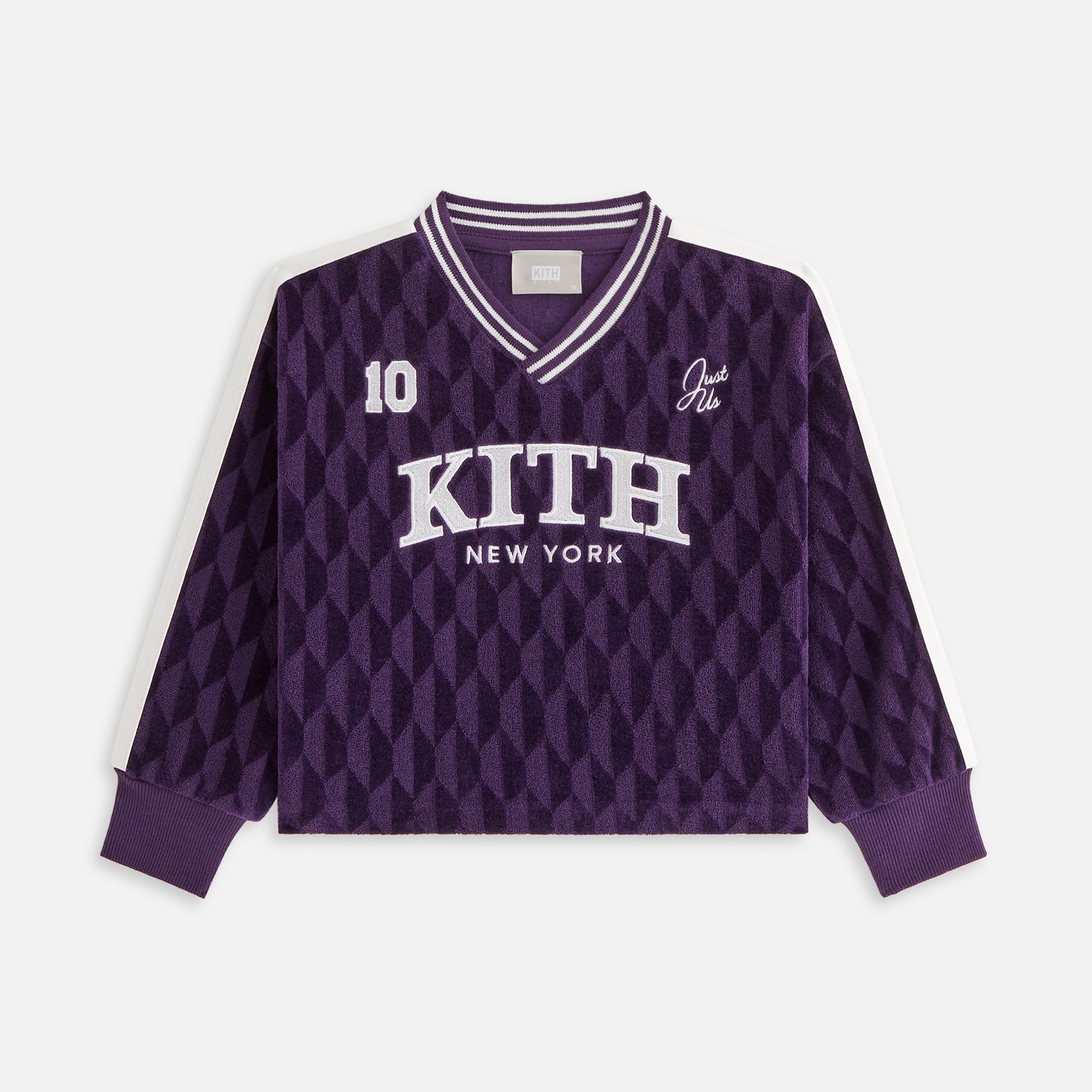 Premium Kith Kids Cropped Velour Soccer Sweatshirt - Sovereign