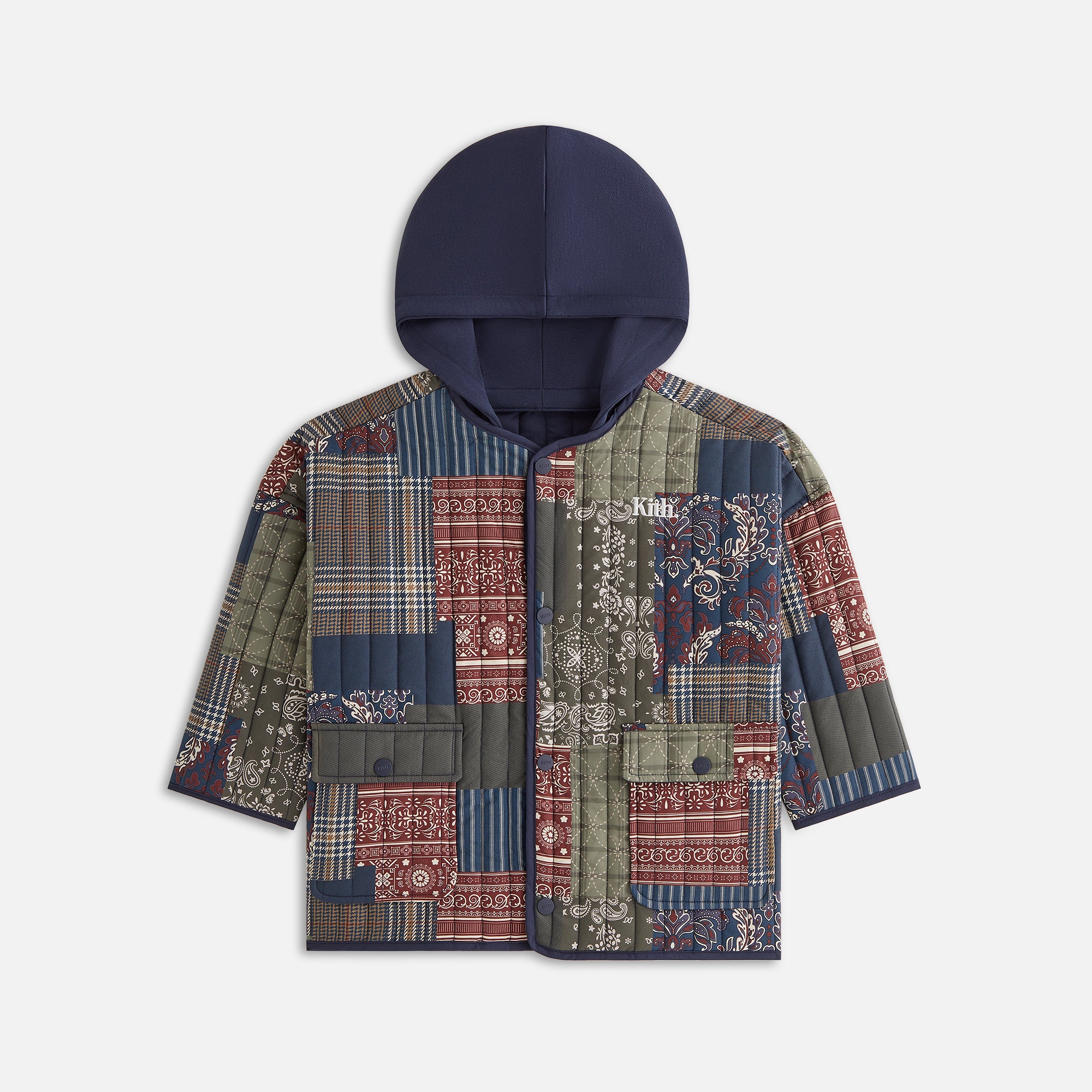 Premium Kith Kids Quilted Printed Blair Jacket - Cypress