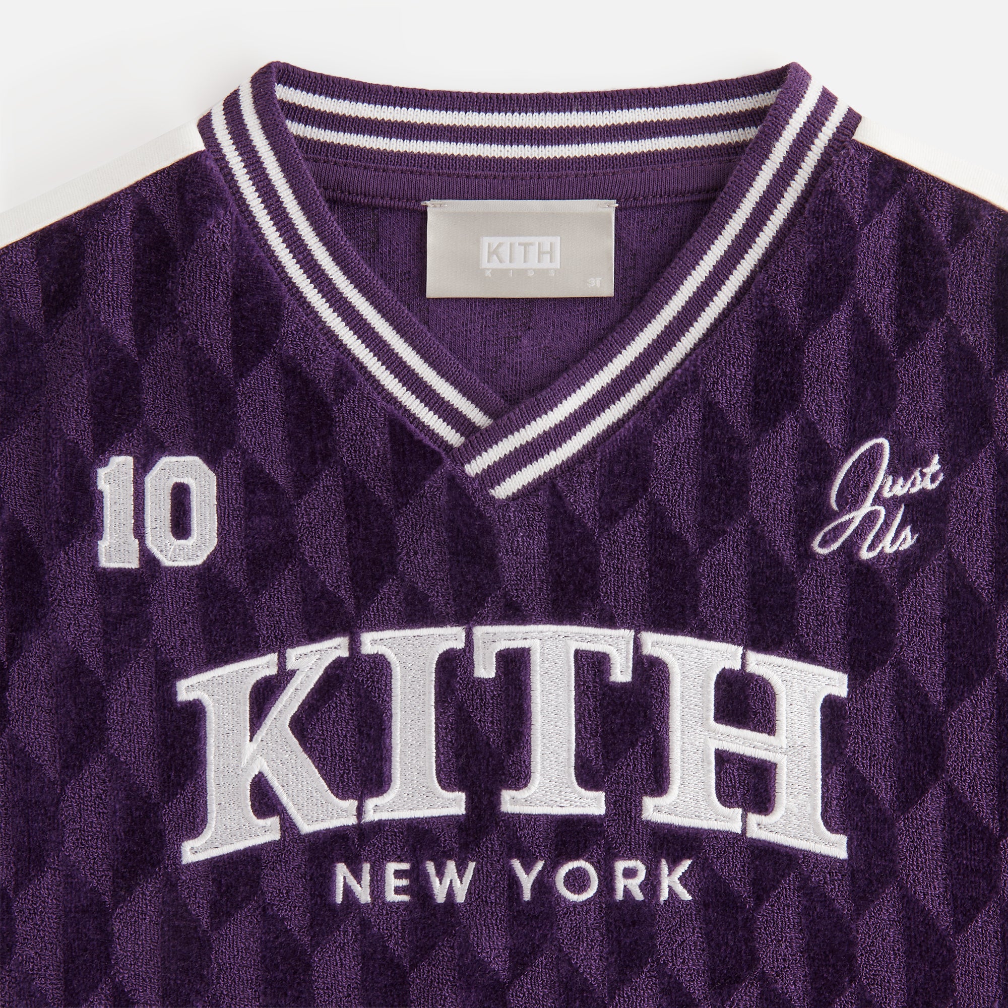 Premium Kith Kids Cropped Velour Soccer Sweatshirt - Sovereign